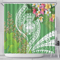 Aloha Molokai Island Shower Curtain Hawaii Pua Kukui