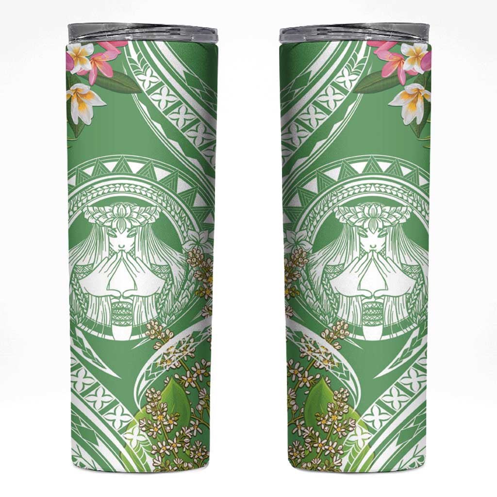 Aloha Molokai Island Skinny Tumbler Hawaii Pua Kukui