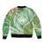 Aloha Molokai Island Sleeve Zip Bomber Jacket Hawaii Pua Kukui