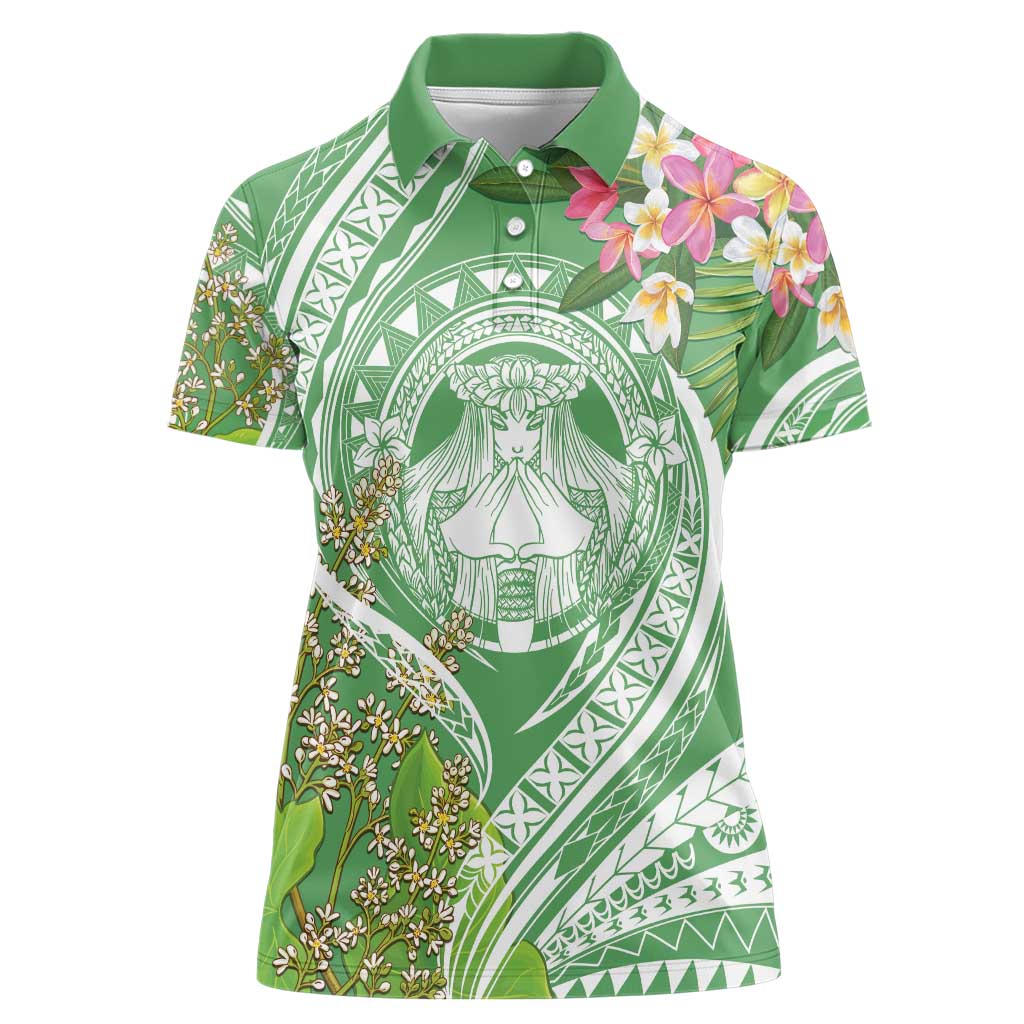 Aloha Molokai Island Women Polo Shirt Hawaii Pua Kukui