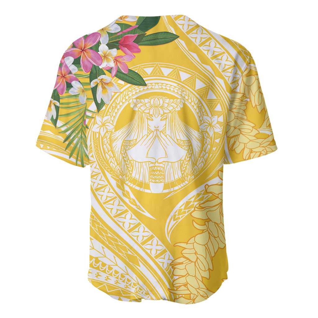 Aloha Hawaii Oahu Baseball Jersey Wahine with Ilima Lei