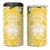 Aloha Hawaii Oahu 4 in 1 Can Cooler Tumbler Wahine with Ilima Lei