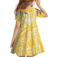 Aloha Hawaii Oahu Family Matching Off Shoulder Maxi Dress and Hawaiian Shirt Wahine with Ilima Lei