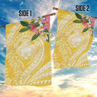 Aloha Hawaii Oahu Garden Flag Wahine with Ilima Lei