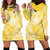 Aloha Hawaii Oahu Hoodie Dress Wahine with Ilima Lei