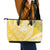 Aloha Hawaii Oahu Leather Tote Bag Wahine with Ilima Lei