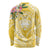 Aloha Hawaii Oahu Long Sleeve Shirt Wahine with Ilima Lei