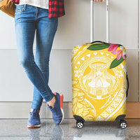 Aloha Hawaii Oahu Luggage Cover Wahine with Ilima Lei