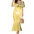 Aloha Hawaii Oahu Mermaid Dress Wahine with Ilima Lei