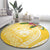 Aloha Hawaii Oahu Round Carpet Wahine with Ilima Lei