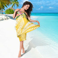 Aloha Hawaii Oahu Sarong Wahine with Ilima Lei