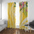 Aloha Hawaii Oahu Window Curtain Wahine with Ilima Lei