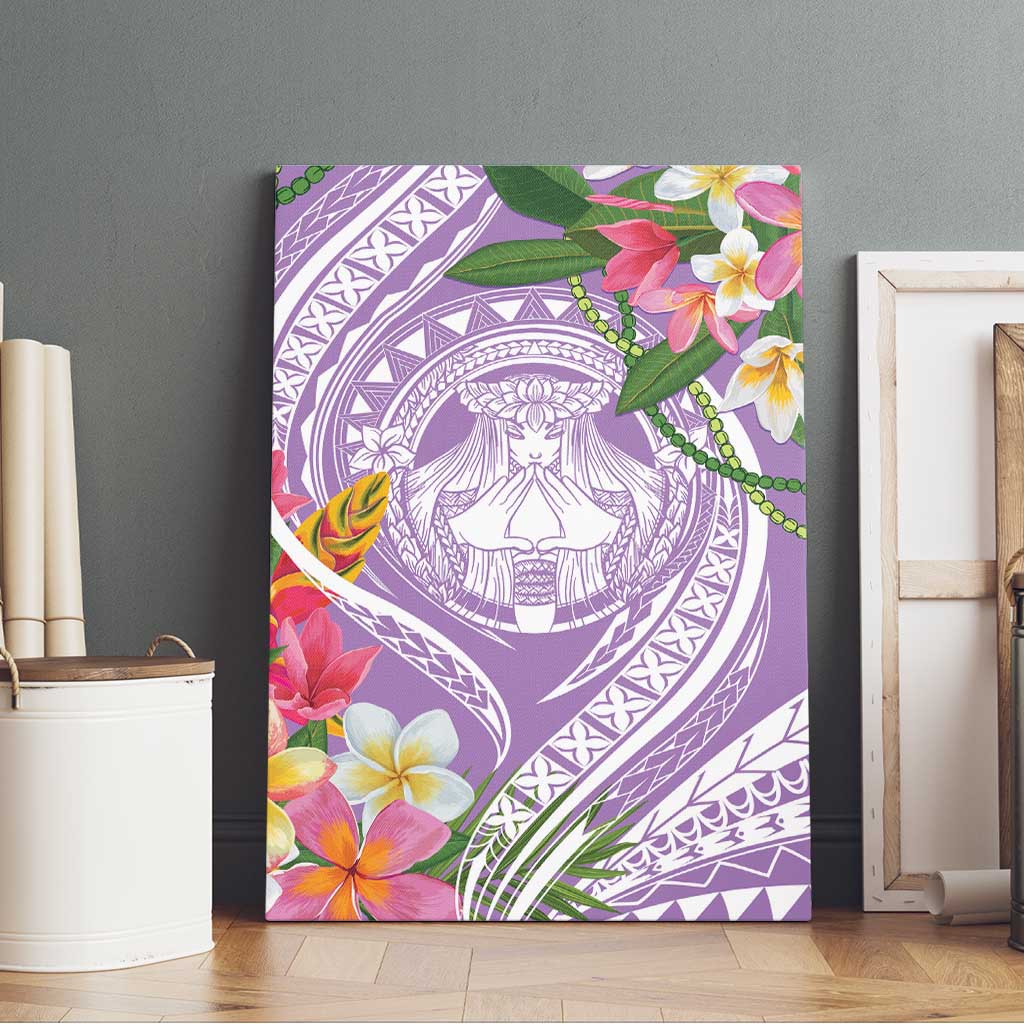 Aloha Hawaii Kauai Canvas Wall Art Frangipani Mix Mokihana Lei