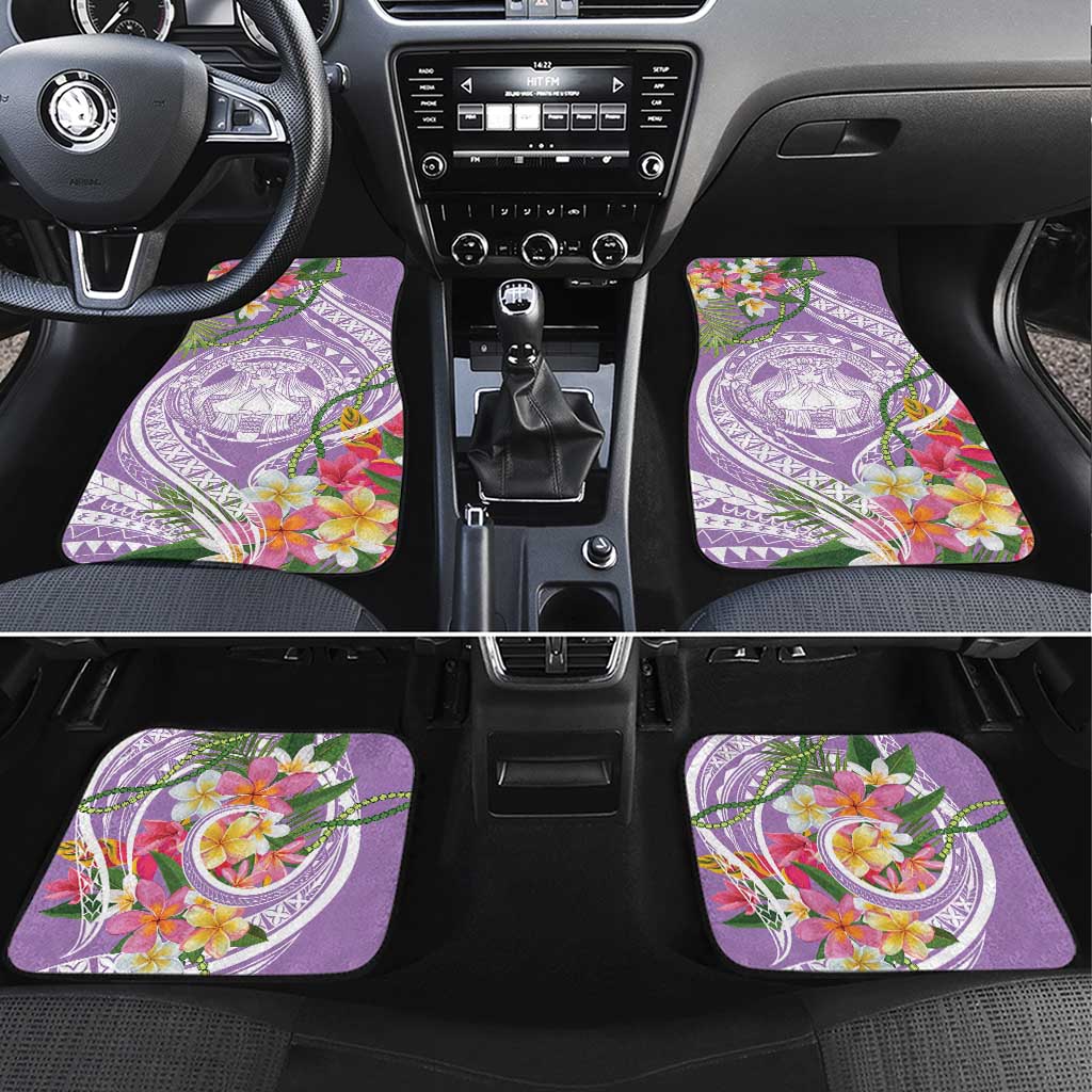 Aloha Hawaii Kauai Car Mats Frangipani Mix Mokihana Lei