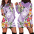 Aloha Hawaii Kauai Hoodie Dress Frangipani Mix Mokihana Lei