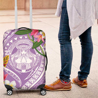 Aloha Hawaii Kauai Luggage Cover Frangipani Mix Mokihana Lei