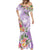 Aloha Hawaii Kauai Mermaid Dress Frangipani Mix Mokihana Lei