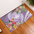 Aloha Hawaii Kauai Rubber Doormat Frangipani Mix Mokihana Lei