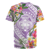 Aloha Hawaii Kauai Rugby Jersey Frangipani Mix Mokihana Lei