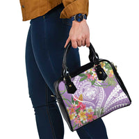 Aloha Hawaii Kauai Shoulder Handbag Frangipani Mix Mokihana Lei