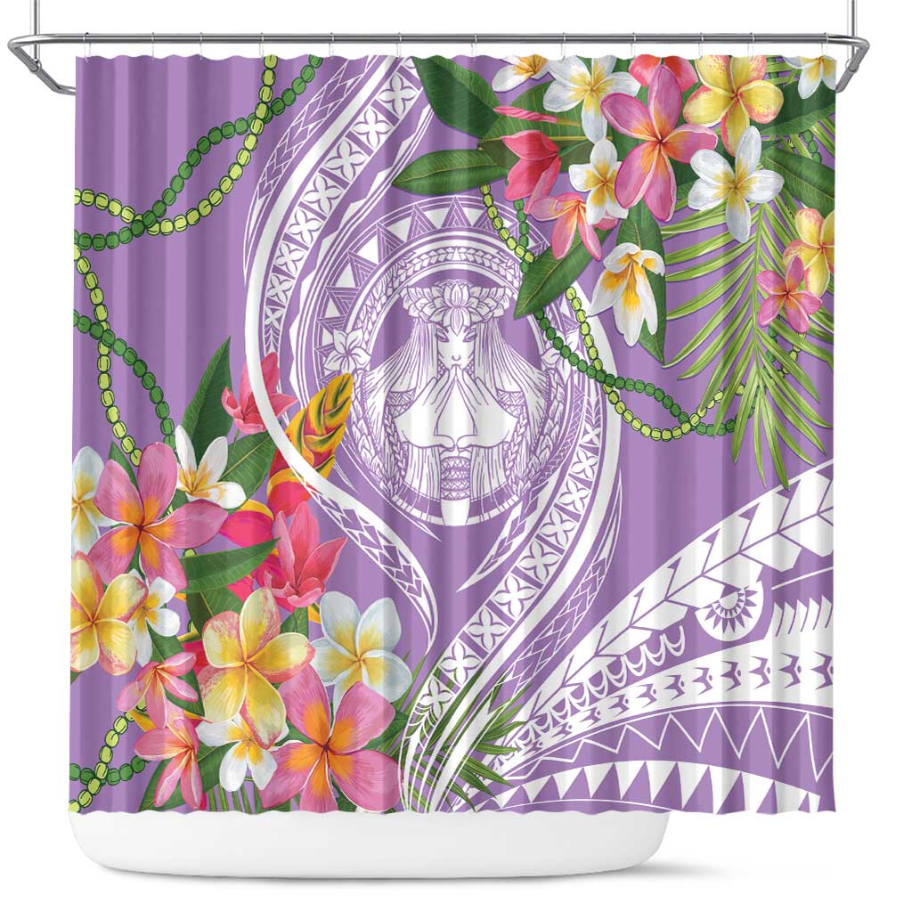 Aloha Hawaii Kauai Shower Curtain Frangipani Mix Mokihana Lei