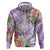 Aloha Hawaii Kauai Zip Hoodie Frangipani Mix Mokihana Lei