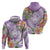 Aloha Hawaii Kauai Zip Hoodie Frangipani Mix Mokihana Lei