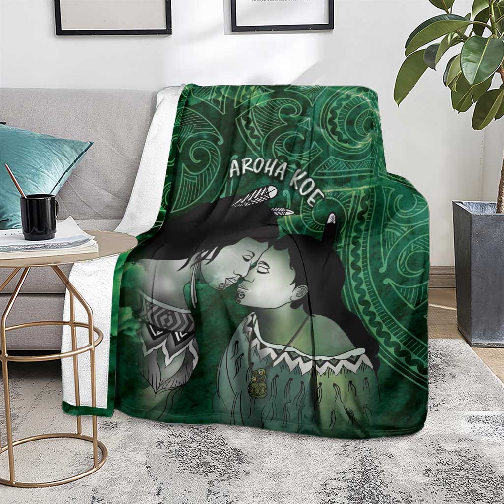 New Zealand Aroha Koe Mama Blanket Maori Hongi - Pounamu LT7 - Polynesian Pride
