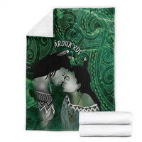 New Zealand Aroha Koe Mama Blanket Maori Hongi - Pounamu LT7 - Polynesian Pride
