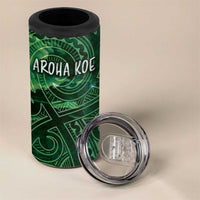 New Zealand Aroha Koe Mama 4 in 1 Can Cooler Tumbler Maori Hongi - Pounamu LT7 - Polynesian Pride