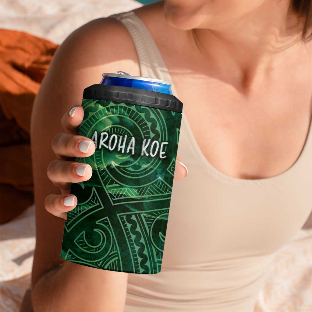 New Zealand Aroha Koe Mama 4 in 1 Can Cooler Tumbler Maori Hongi - Pounamu LT7 - Polynesian Pride
