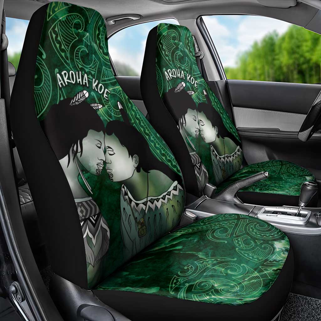 New Zealand Aroha Koe Mama Car Seat Cover Maori Hongi - Pounamu