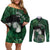 New Zealand Aroha Koe Mama Couples Matching Off Shoulder Short Dress and Long Sleeve Button Shirt Maori Hongi - Pounamu