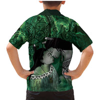 New Zealand Aroha Koe Mama Family Matching Mermaid Dress and Hawaiian Shirt Maori Hongi - Pounamu