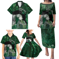 New Zealand Aroha Koe Mama Family Matching Puletasi and Hawaiian Shirt Maori Hongi - Pounamu LT7 - Polynesian Pride