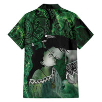 New Zealand Aroha Koe Mama Family Matching Short Sleeve Bodycon Dress and Hawaiian Shirt Maori Hongi - Pounamu