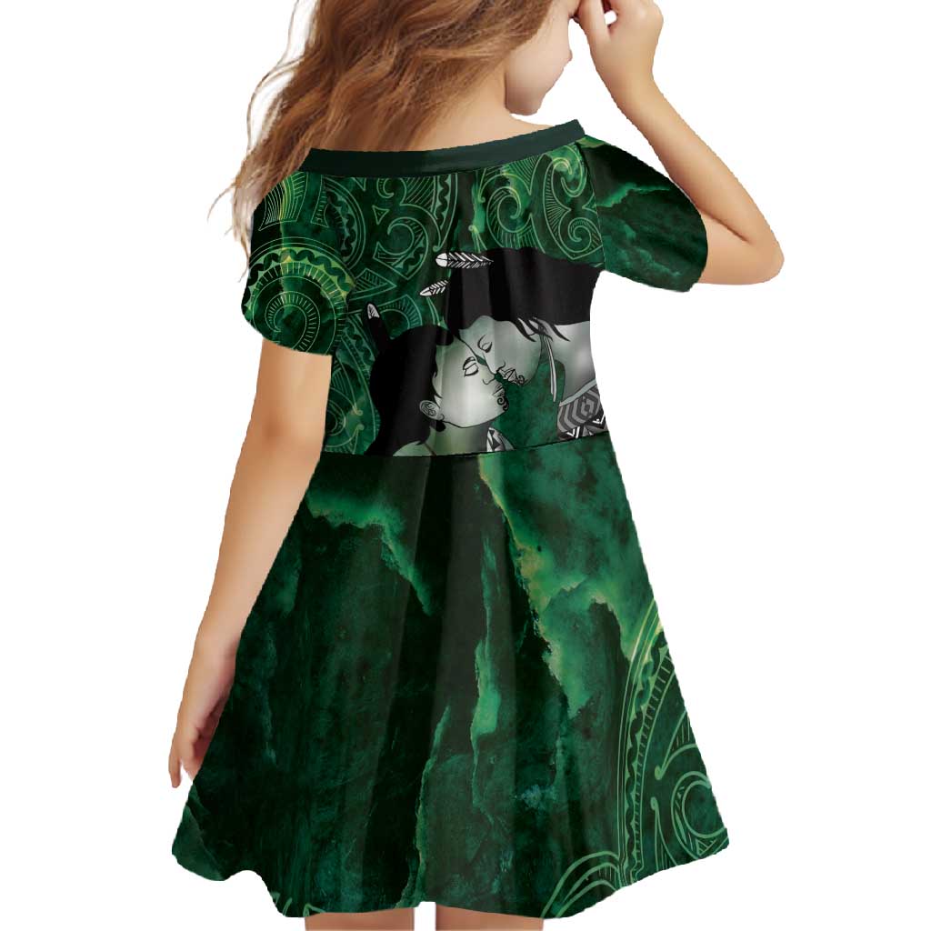 New Zealand Aroha Koe Mama Family Matching Summer Maxi Dress and Hawaiian Shirt Maori Hongi - Pounamu LT7 - Polynesian Pride