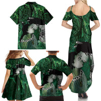 New Zealand Aroha Koe Mama Family Matching Summer Maxi Dress and Hawaiian Shirt Maori Hongi - Pounamu LT7 - Polynesian Pride