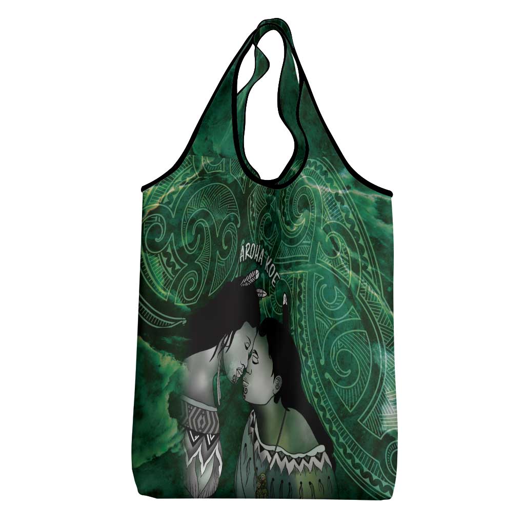 New Zealand Aroha Koe Mama Grocery Bag Maori Hongi - Pounamu