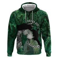 New Zealand Aroha Koe Mama Hoodie Maori Hongi - Pounamu