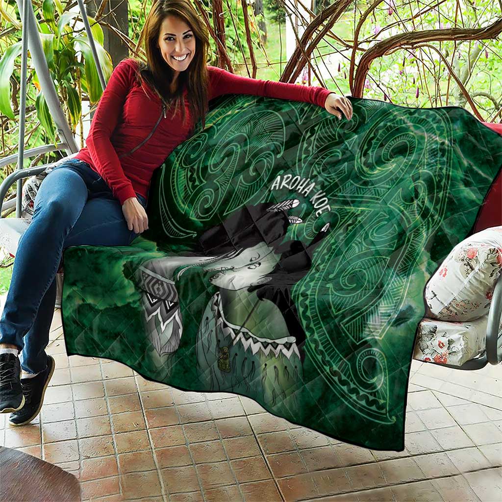 New Zealand Aroha Koe Mama Quilt Maori Hongi - Pounamu LT7 - Polynesian Pride