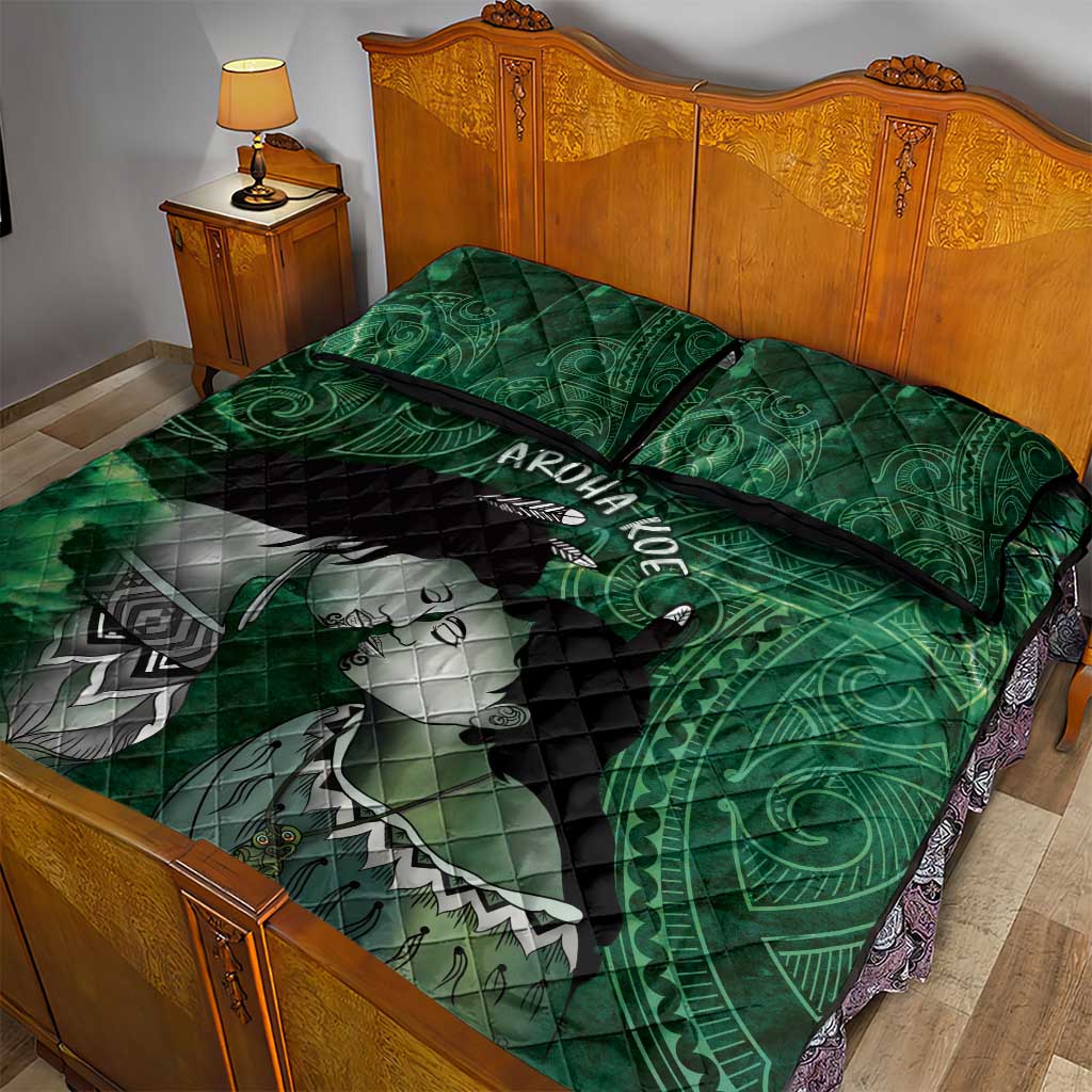 New Zealand Aroha Koe Mama Quilt Bed Set Maori Hongi - Pounamu