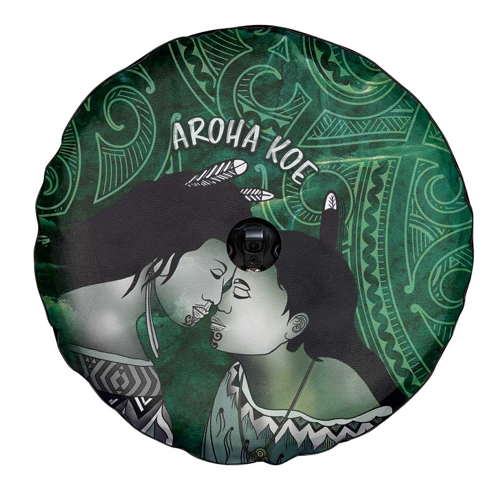 New Zealand Aroha Koe Mama Spare Tire Cover Maori Hongi - Pounamu LT7 - Polynesian Pride
