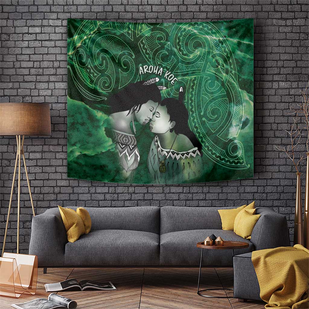 New Zealand Aroha Koe Mama Tapestry Maori Hongi - Pounamu