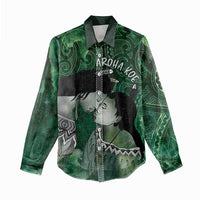 New Zealand Aroha Koe Mama Women Casual Shirt Maori Hongi - Pounamu