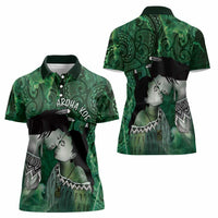 New Zealand Aroha Koe Mama Women Polo Shirt Maori Hongi - Pounamu LT7 - Polynesian Pride