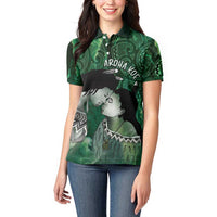 New Zealand Aroha Koe Mama Women Polo Shirt Maori Hongi - Pounamu LT7 - Polynesian Pride