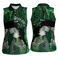 New Zealand Aroha Koe Mama Women Sleeveless Polo Shirt Maori Hongi - Pounamu LT7 - Polynesian Pride
