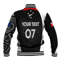 Personalised New Zealand Rugby Baseball Jacket Aotearoa World Cup 2023 Champions LT7 - Polynesian Pride