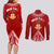 Personalised Kolisi Tonga Atele Couples Matching Long Sleeve Bodycon Dress and Long Sleeve Button Shirts Tongan Kupesi - Special LT7 - Polynesian Pride